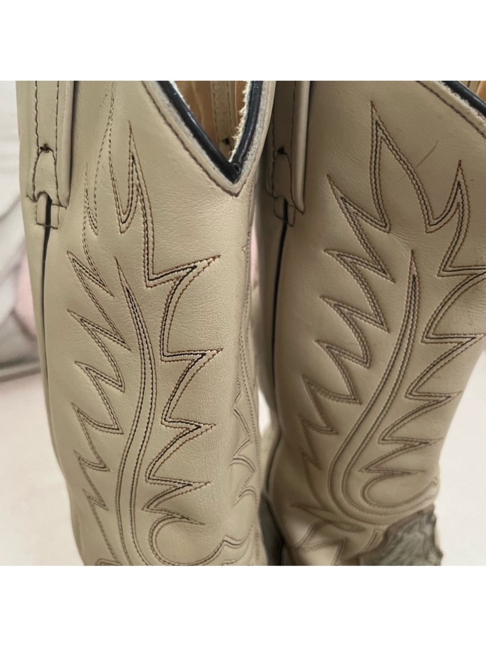 Vintage Acme Two-Tone Western Cowboy Boots - Gray Size 6.5 - Picture 8 of 9